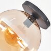 Koyoto Plafondlamp, Kogellampje 30 cm Amber, 1-licht