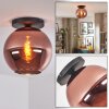 Koyoto Plafondlamp, Kogellampje 30 cm Koperkleurig, 1-licht