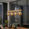 Gastor Hanglamp, Kogellampje, Hanglamp Natuurlijke kleuren, Zwart, 4-lichts