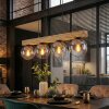 Gastor Hanglamp, Kogellampje, Hanglamp Natuurlijke kleuren, Zwart, 4-lichts