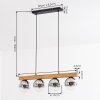 Gastor Hanglamp, Kogellampje, Hanglamp Natuurlijke kleuren, Zwart, 4-lichts