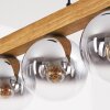 Gastor Hanglamp, Kogellampje, Hanglamp Natuurlijke kleuren, Zwart, 4-lichts