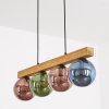 Gastor Hanglamp, Kogellampje, Hanglamp Natuurlijke kleuren, Zwart, 4-lichts