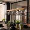 Gastor Hanglamp, Kogellampje, Hanglamp Natuurlijke kleuren, Zwart, 5-lichts