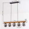 Gastor Hanglamp, Kogellampje, Hanglamp Natuurlijke kleuren, Zwart, 5-lichts