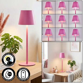 Salgadinho Buiten tafellamp, Tafellamp LED Roze, 1-licht