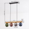 Gastor Hanglamp, Kogellampje, Hanglamp Natuurlijke kleuren, Zwart, 4-lichts