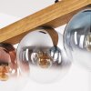Gastor Hanglamp, Kogellampje, Hanglamp Natuurlijke kleuren, Zwart, 4-lichts