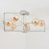 Gastor Plafondlamp, Kogellampje 80 cm Zandkleurig, 6-lichts