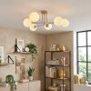 Gastor Plafondlamp, Kogellampje 80 cm Zandkleurig, 6-lichts