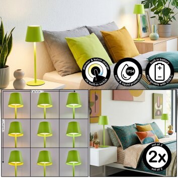 Salgadinho Buiten tafellamp, Tafellamp LED Groen, 1-licht