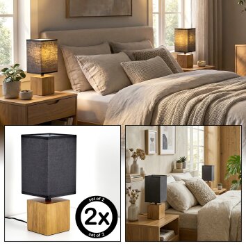 Talco Tafellamp LED Natuurlijke kleuren, Zwart, 1-licht