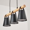 Andian Hanglamp, Hanglamp Natuurlijke kleuren, Zwart, 3-lichts