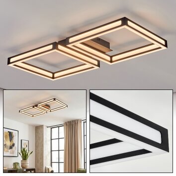 Danor Plafondlamp LED Zwart, 1-licht