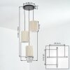 Deran Hanglamp, Hanglamp, Cluster hanglamp Zwart, 3-lichts