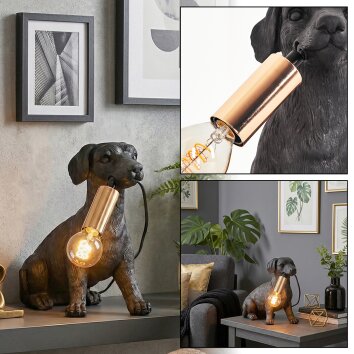 Jomil Tafellamp Goud, Zwart, 1-licht