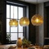 Ripoll Hanglamp, Kogellampje, Hanglamp Goud, Duidelijk, 3-lichts