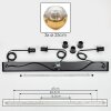 Ripoll Hanglamp, Kogellampje, Hanglamp Goud, Duidelijk, 3-lichts