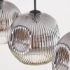 Ripoll Hanglamp, Kogellampje, Hanglamp Duidelijk, Rookkleurig, 3-lichts