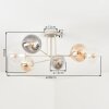 Gastor Plafondlamp, Kogellampje 80 cm Zandkleurig, 6-lichts