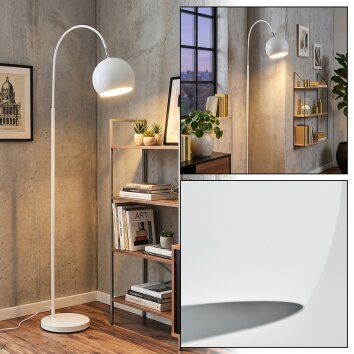Flisa Staande lamp Chroom, Wit, 1-licht
