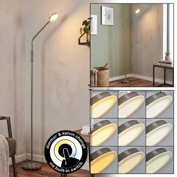 Kavin Staande lamp LED Nikkel mat, 1-licht