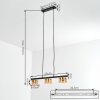 Folar Hanglamp, Hanglamp LED Zwart, 3-lichts