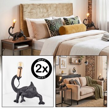 Lyrion Tafellamp Goud, Zwart, 1-licht