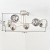 Koyoto Plafondlamp, Kogellampje 78 cm Zandkleurig, 6-lichts
