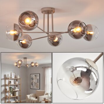 Koyoto Plafondlamp, Kogellampje 78 cm Zandkleurig, 6-lichts