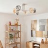 Koyoto Plafondlamp, Kogellampje 78 cm Zandkleurig, 6-lichts