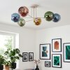 Koyoto Plafondlamp, Kogellampje 78 cm Zandkleurig, 6-lichts