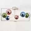 Gastor Plafondlamp, Kogellampje 80 cm Zandkleurig, 6-lichts