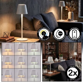 Salgadinho Buiten tafellamp, Tafellamp LED Wit, 1-licht