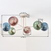 Koyoto Plafondlamp, Kogellampje 78 cm Zandkleurig, 6-lichts