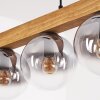 Gastor Hanglamp, Kogellampje, Hanglamp Natuurlijke kleuren, Zwart, 4-lichts