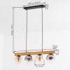 Gastor Hanglamp, Kogellampje, Hanglamp Natuurlijke kleuren, Zwart, 4-lichts