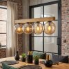 Gastor Hanglamp, Kogellampje, Hanglamp Natuurlijke kleuren, Zwart, 4-lichts