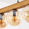 Gastor Hanglamp, Kogellampje, Hanglamp Natuurlijke kleuren, Zwart, 4-lichts
