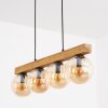 Gastor Hanglamp, Kogellampje, Hanglamp Natuurlijke kleuren, Zwart, 4-lichts