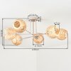 Basto Plafondlamp, Kogellampje Zandkleurig, 6-lichts