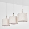Ganik Hanglamp, Hanglamp Chroom, Zandkleurig, 3-lichts