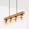 Gastor Hanglamp, Kogellampje, Hanglamp Natuurlijke kleuren, Zwart, 4-lichts
