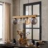 Gastor Hanglamp, Kogellampje, Hanglamp Natuurlijke kleuren, Zwart, 4-lichts
