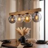 Gastor Hanglamp, Kogellampje, Hanglamp Natuurlijke kleuren, Zwart, 4-lichts