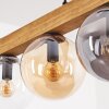 Gastor Hanglamp, Kogellampje, Hanglamp Natuurlijke kleuren, Zwart, 4-lichts