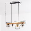 Gastor Hanglamp, Kogellampje, Hanglamp Natuurlijke kleuren, Zwart, 4-lichts