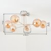 Koyoto Plafondlamp, Kogellampje 78 cm Zandkleurig, 6-lichts