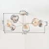 Ripoll Plafondlamp, Kogellampje Zandkleurig, 6-lichts