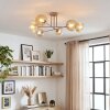 Koyoto Plafondlamp, Kogellampje 78 cm Zandkleurig, 6-lichts